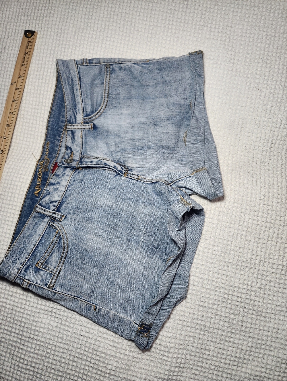 Arizona Light Blue Denim Jeans - Embroidered Logo Size 11